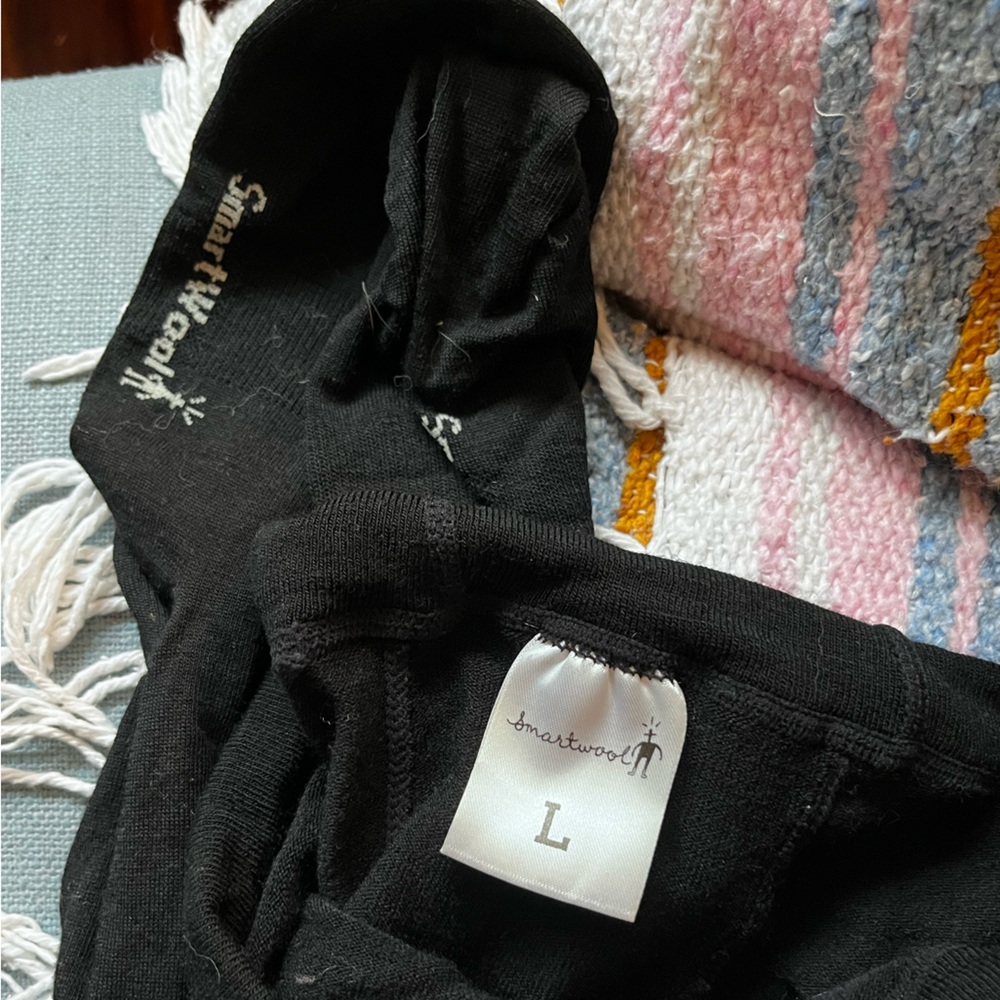 EUC SmartWool base layer thermal tights w/footies sz Large